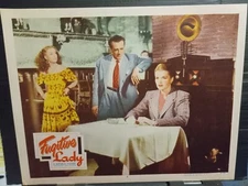Lobby Card 1951 FUGITIVE LADY Janis Paige interrogated husband murdered