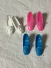 Vintage Barbie: Three Pair Pilgrim Shoes Pink Blue White Clone