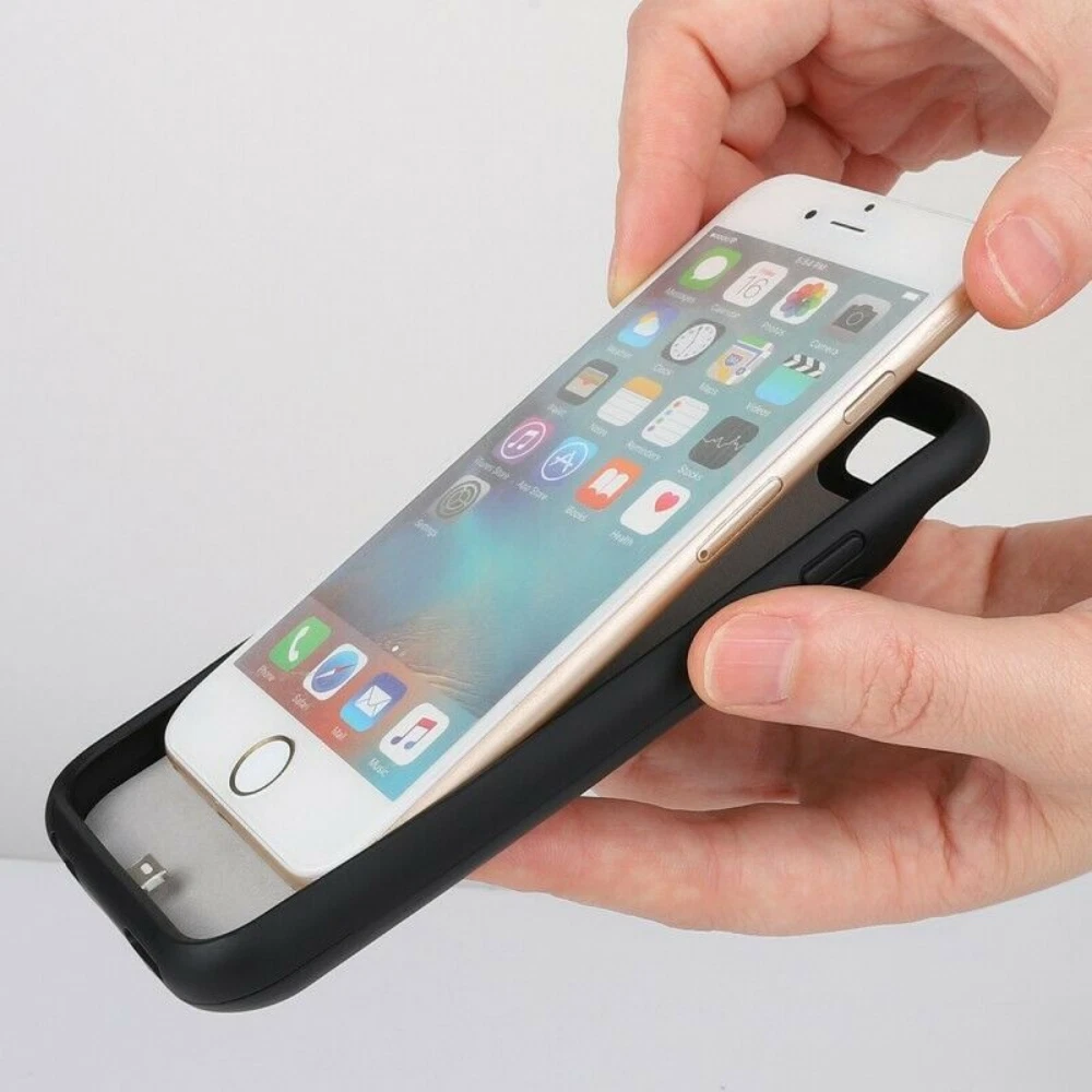 Power Bank Charging Cover For iPhone 8 7 6 Plus SE External Charger Battery Case