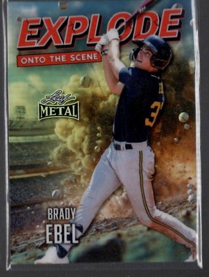 2026 Leaf Metal #EB-4 Brady Ebel Explode onto the Scene Base Prismatic Red #/4