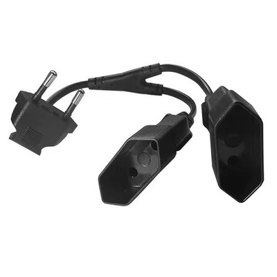 EU Power Splitter Cable Euro CEE7/16 Splitter Cord Male to 2X Female Y Cable 
