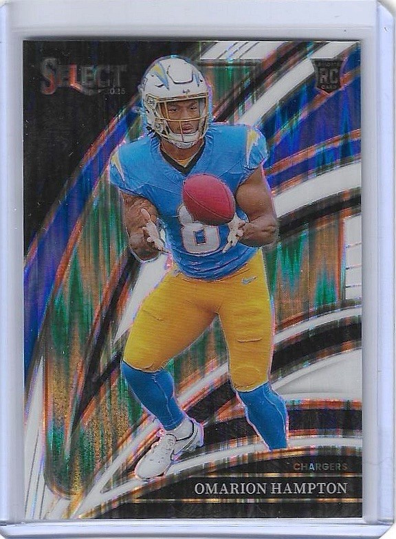 2025 Select Omarion Hampton Rc Rookie White /799 Club Level Chargers