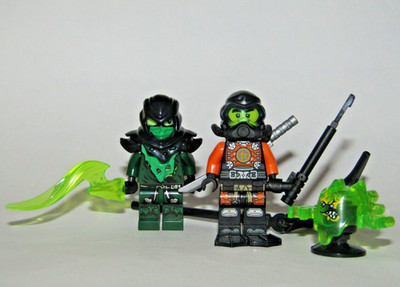 Lego Cole Scuba Diver Ninja Ninjago limited edition  2 + Evil Green Ninja