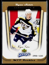 Ryan Suter 2005-06 Upper Deck MVP #417 Nashville Predators Rookie Gold /100