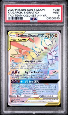 Garchomp & Giratina GX PSA 9 Secret Rare Rainbow Tag Team