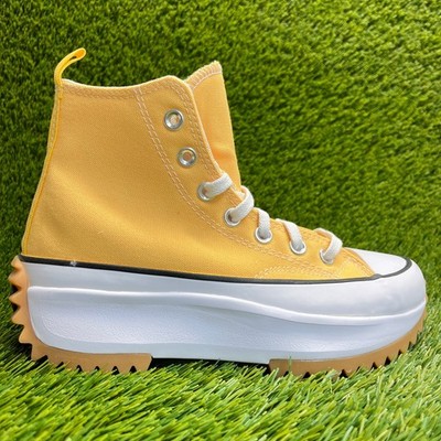 Converse Run Star Hike Hi Womens Size 6.5 Yellow White Athletic Shoes Sneakers