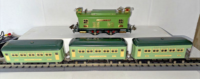 LIONEL PREWAR O-GAUGE SET #296 ELECTRIC ENGINE #253 & 2-607/608 PASSENGER CARS