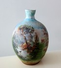 ANTIQUE 794 ROYAL BAYREUTH HAND PAINTED COUNTRY SCENE MINIATURE TAPESTRY VASE — photo 2