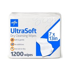 Ultra,Soft Dry Cleansing Wipes for Sensitive Skin, 7 x 13 Inches, 1,200 Count