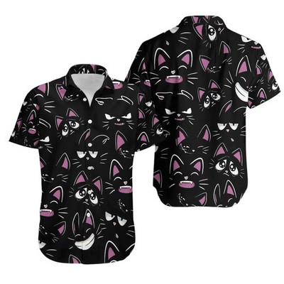 Black Cat Lovers Hawaiian Shirt