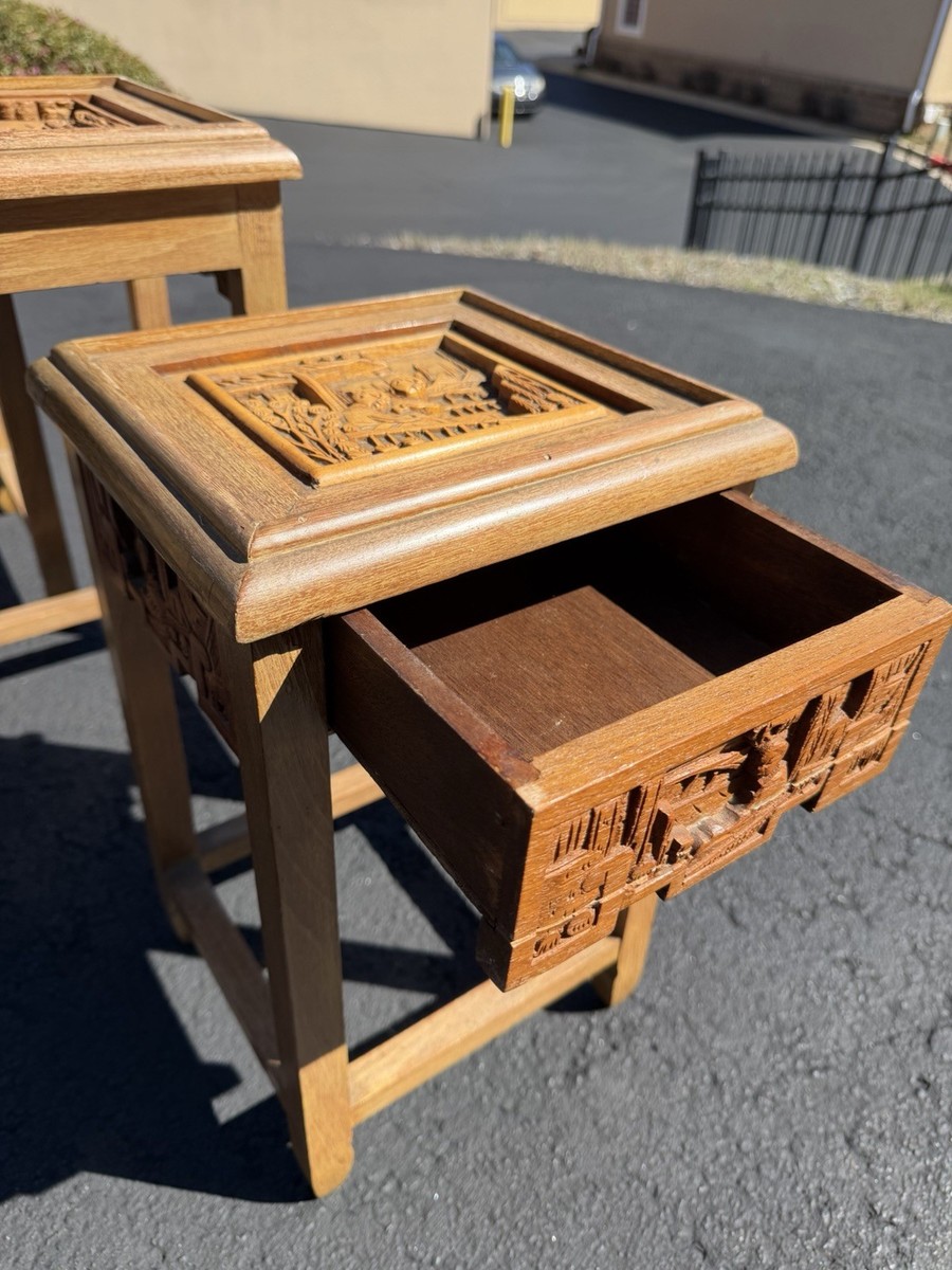 Set of 4 Antique Vintage Asian Nesting Tables. | eBay