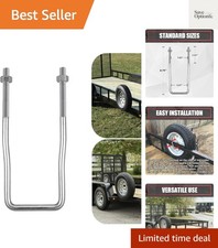 U-Bolt Trailer Spare Tire Bracket, Spare Tire Carrier Galvanized Threaded Spa...