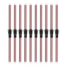 10 Pairs JST SM 2 Pin Connector 22AWG Wire for LED Strip Light Connection