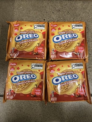 Oreo Maple Creme Sandwich Cookie, Made with Quebec Maple Syrup, 261g (4 Pack)