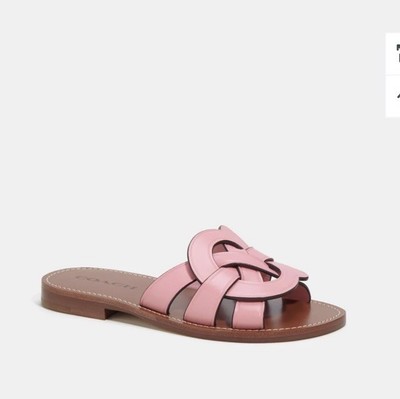 Coach Issa Damen-Lederpantoletten Blumen rosa UK 6,5 neu im Karton 195 £