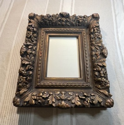 Vintage 1970s Rococo Style Mirror or Frame Ornate Floral Polystyrene