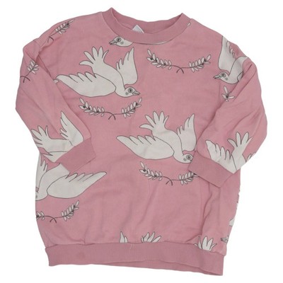 Mini Rodini, Sweatshirt, Größe: 92/98, Pink/Weiß, Bio-Baumwolle, Print #XfY
