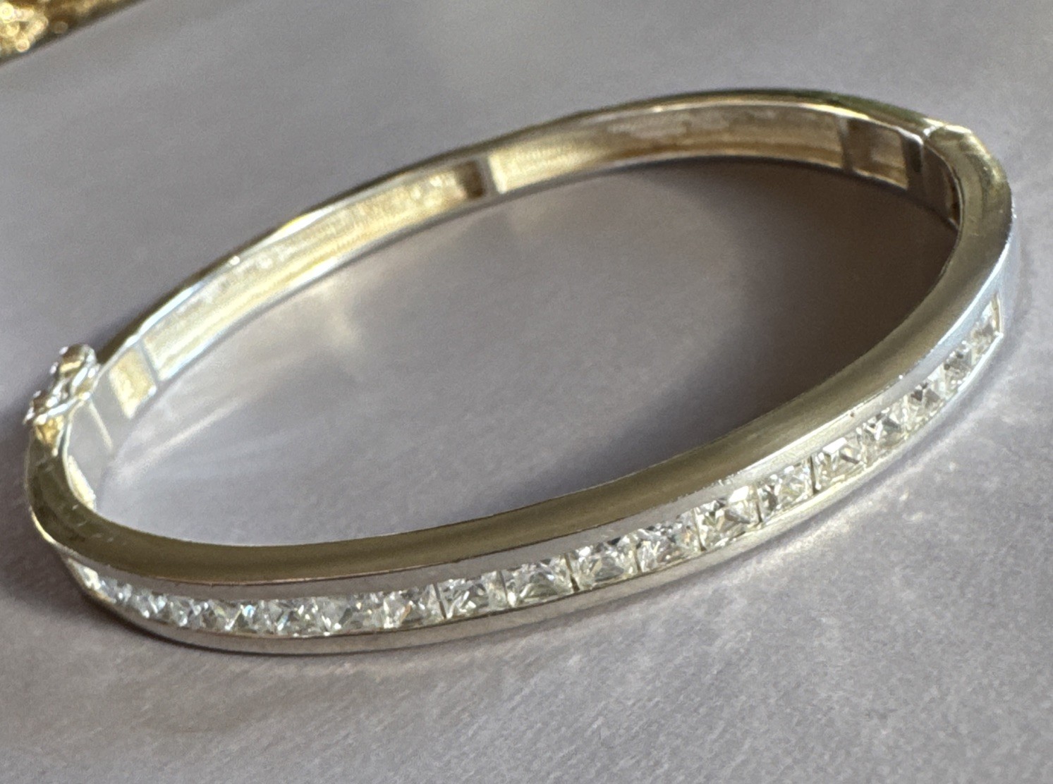 Sterling Silver 925 Hinged Bangle Simple Design S… - image 8