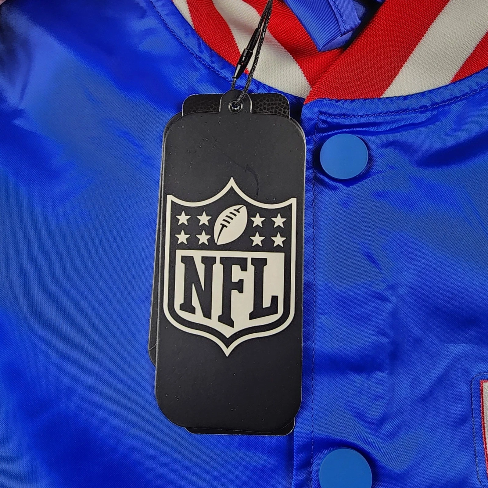 Pro Standard Buffalo Bills Varsity Jacket Mens L Blue NWT Satin NFL Bomber Sport - product detail image 9