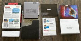 Rambo Complete in Box CIB (Nintendo, NES 1988) Great Shape w/Poster & Inserts!🔥