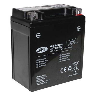 JMT Gel-Batterie YTX7L-BS hohe Kaltstartleistung für GP1 RS4 Caffe Nero CB