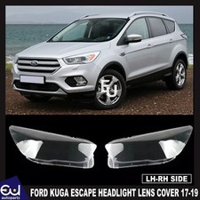 FOR FORD KUGA ESCAPE LEFT RIGHT SIDE PAIR FRONT HEADLIGHT LAMP LENS COVER 17-19
