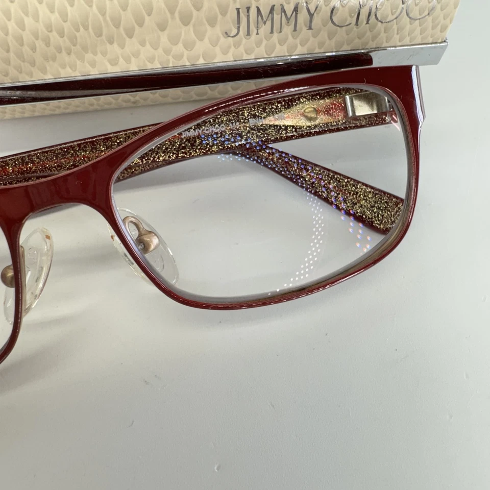 Jimmy Choo Eyeglasses Womens 111 ENH 54-16 Made in Italy Glasses Frames Only - Image 2 of 4