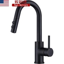 Bar Sink Faucet Single Hole Pull Down Sprayer 360 Swivel Stainless Steel New