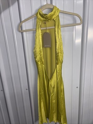 Meshki Claire A Line Micro Mini Dress - Chartreuse Size Small NWT | eBay