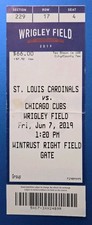 Chicago Cubs St Louis Cardinals Baseball Ticket 6/7 2019 Javier Baez & DeJong HR