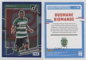 2023-24 Panini Donruss FIFA Rated Blue /49 Ousmane Diomande #190 Rookie RC