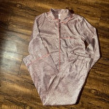 Victoria  s Secret Women  s Pink Animal Print Satin Pajama Set Small