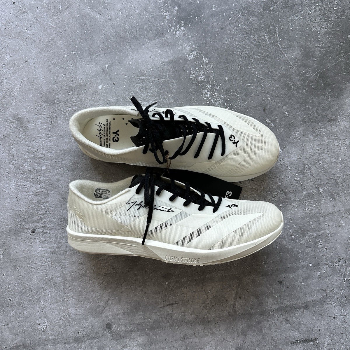 YOHJI YAMAMOTO Y-3 ADIZERO RC6 WHITE KK3655 SIZE US 9.5 UK 9 EU 43