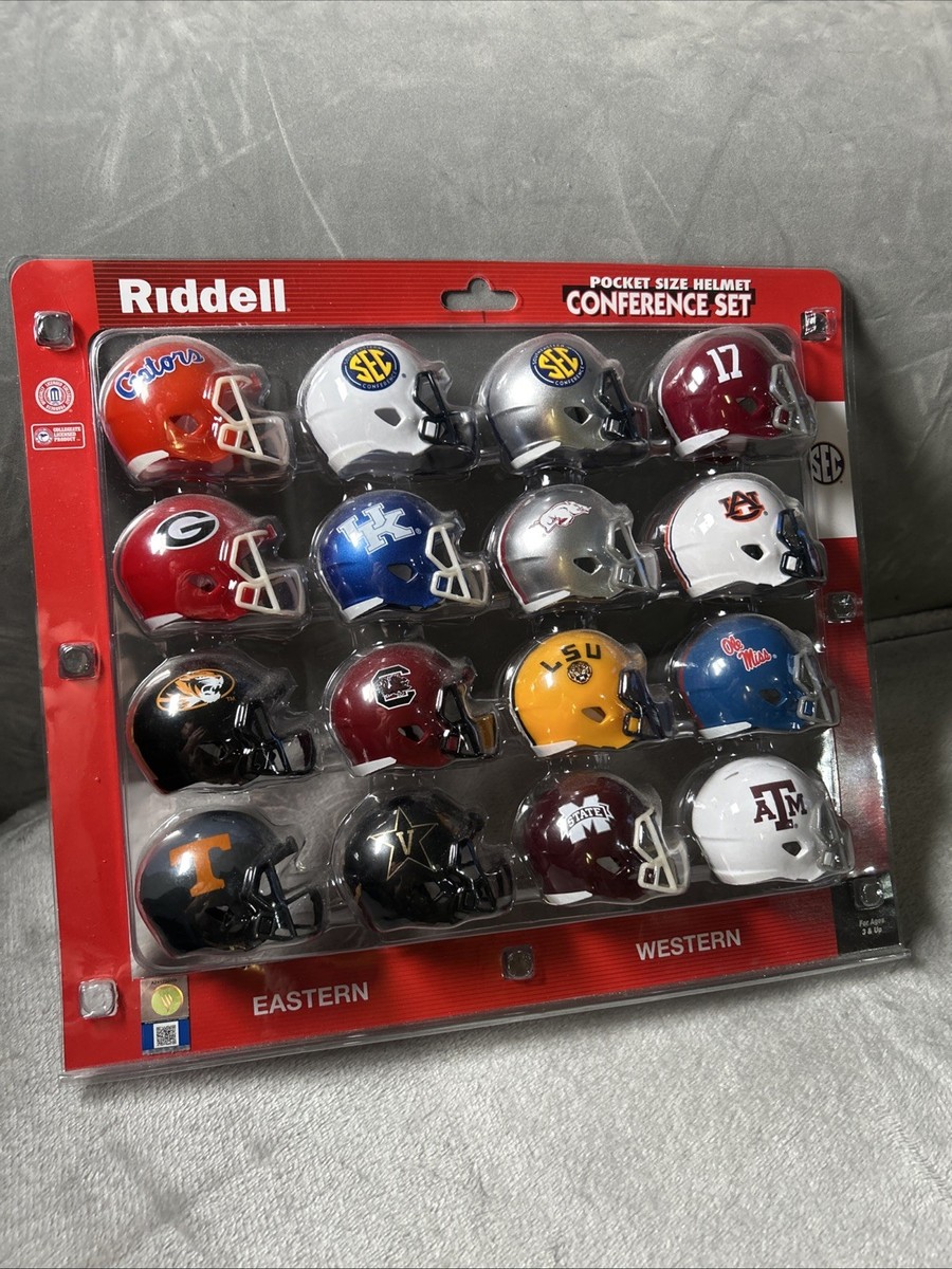 Riddell NCAA Pocket Pro Helmets SEC Conference Set (2018) for sale