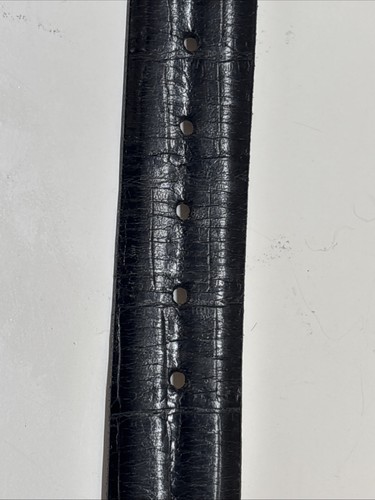 Trafalgar Black Leather Belt Okeechobee Crocodile Embossed Design Men's size 38 - Picture 9 of 10