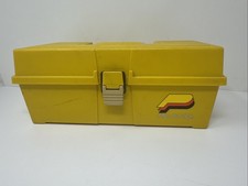 Vintage Plano Plastic Yellow Fishing Tackle Box w/1 Tray 6 Compartment