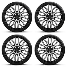 Wheel Trims 14" Black Silver Hub Caps Orden GTR Fits Toyota Avensis
