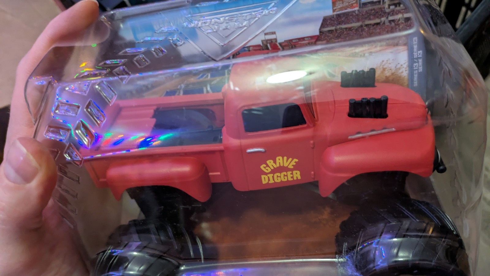 Spin Master Monster Jam 1/24 Grave Digger 4x4 Ford Series 13 Metal Body Retro 