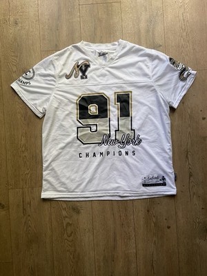 Brooklyn Cloth Men's White Graphic Jersey T-Shirt New York Champions 91 S