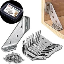 Stainless Steel L-Shaped Bracket Corner Brace 1.5in 90 Degree Angle Corner Lot