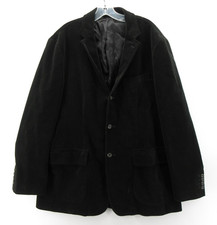 VINTAGE Ralph Lauren Polo Sport Coat Men 44 Black Corduroy Blazer Field Outdoor