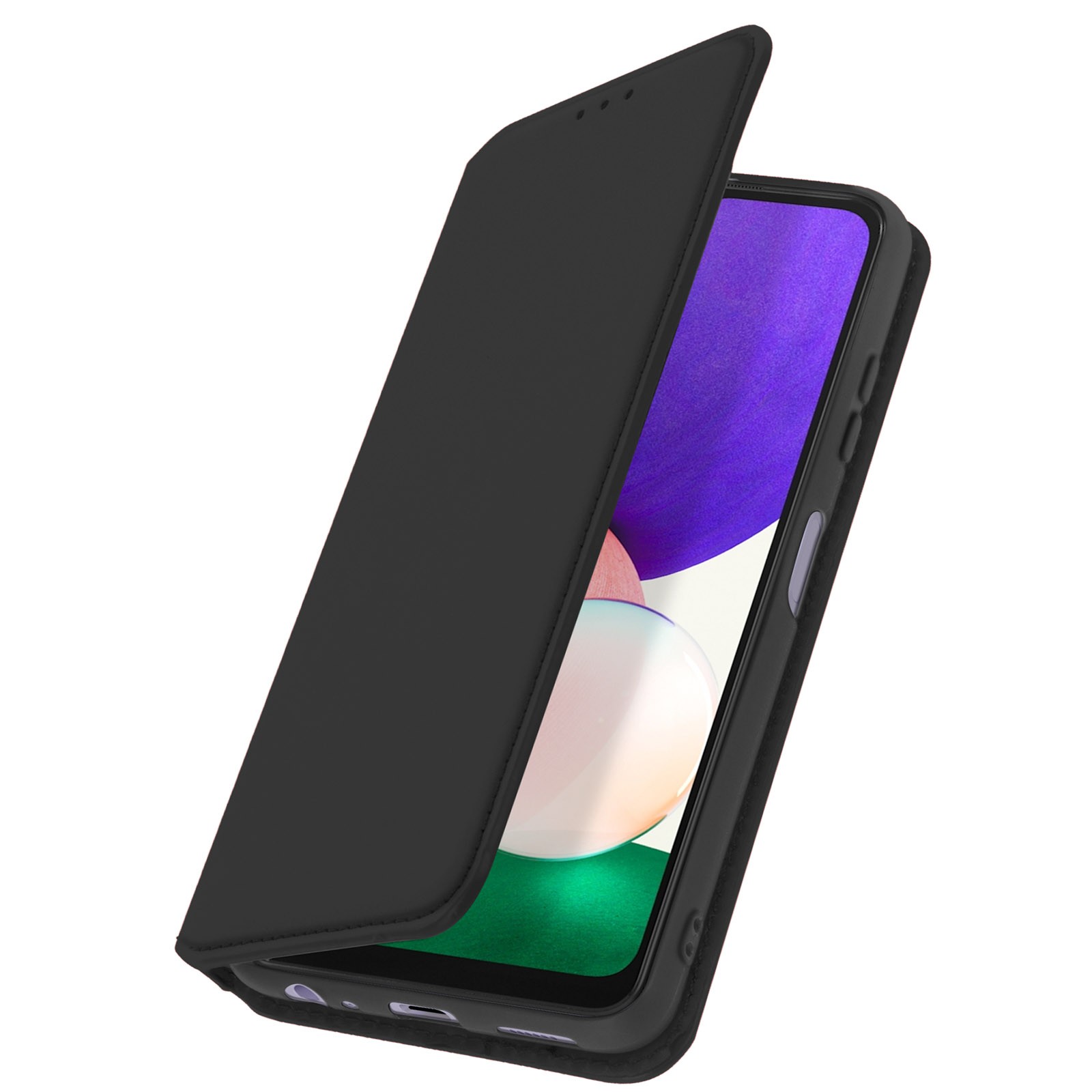 Étui Galaxy A22 5G au design fin et finitions soignées en simili cuir