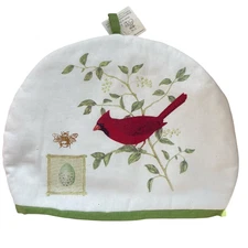 Alice’s Cottage Tea Cozy with Red Cardinal on Branch NWT