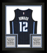 Framed Dwight Howard Magic Signed Nike Black Icon Swingman Jersey w/HOF 25 Insc