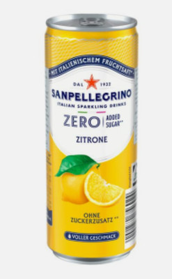 12 Dosen Sanpellegrino Zero Blutorange ohne Zucker  a 0,33 L inkl. EINWEG Pfand