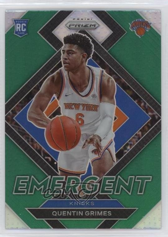 2021-22 Panini Prizm Emergent Green Prizm Quentin Grimes #19 Rookie RC 11es