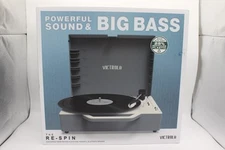 VICTROLA THE RE-SPIN RECORD PLAYER #VSC-725SB GRA C3104