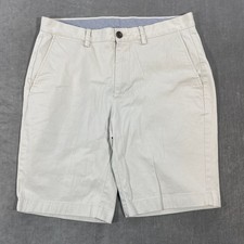 Brooks Brothers Mens 33 Khaki Flat Front Casual Shorts
