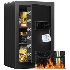 3.0 Cubic Feet Home Safe, Anti-theft Electronic Safety Lock Box with Fireproof