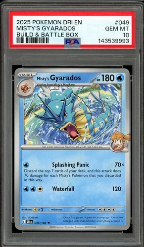 Pokemon TCG SV Destined Rivals #049 Misty's Gyarados Build Battle PSA 10